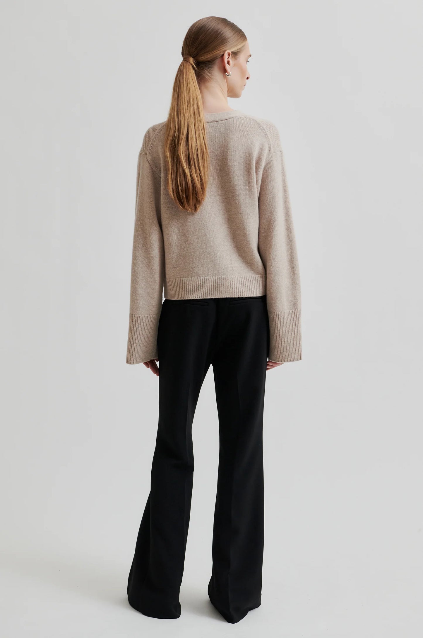 Second Female | Cardigan ajusté à col en V Alpha Knit - Beige
