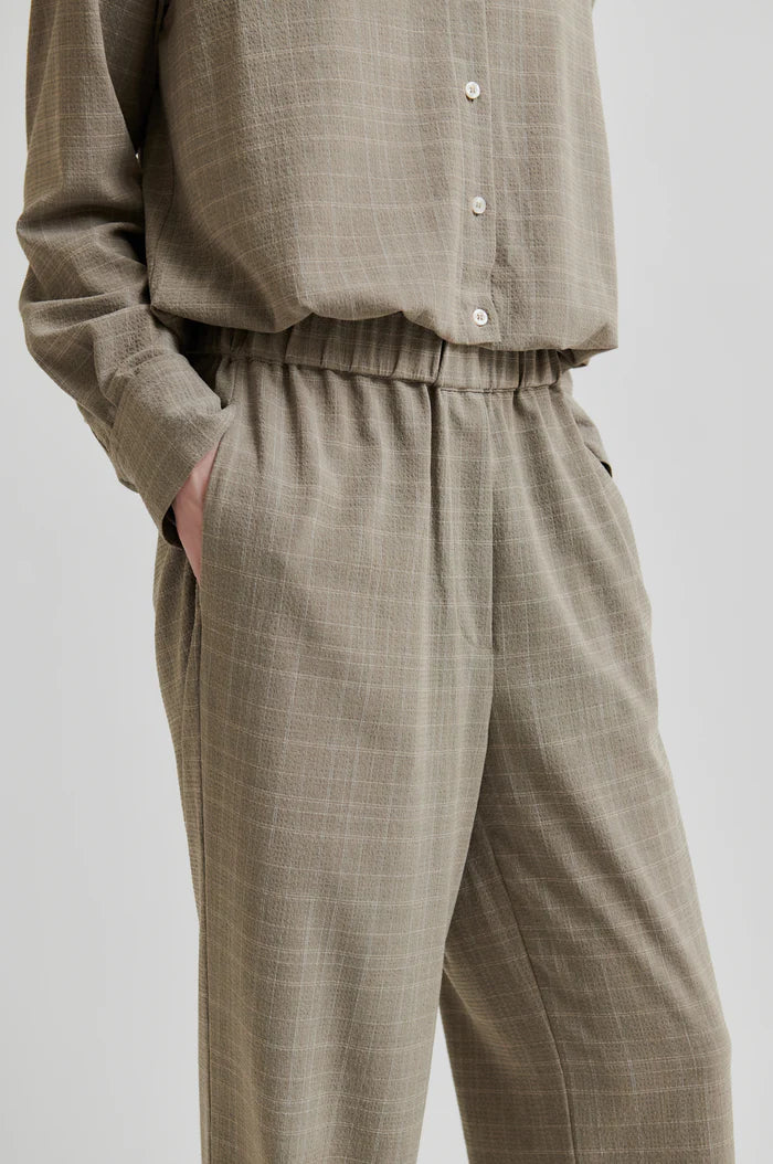 Second Female | Pantalon texturée Maira - Marron moyen