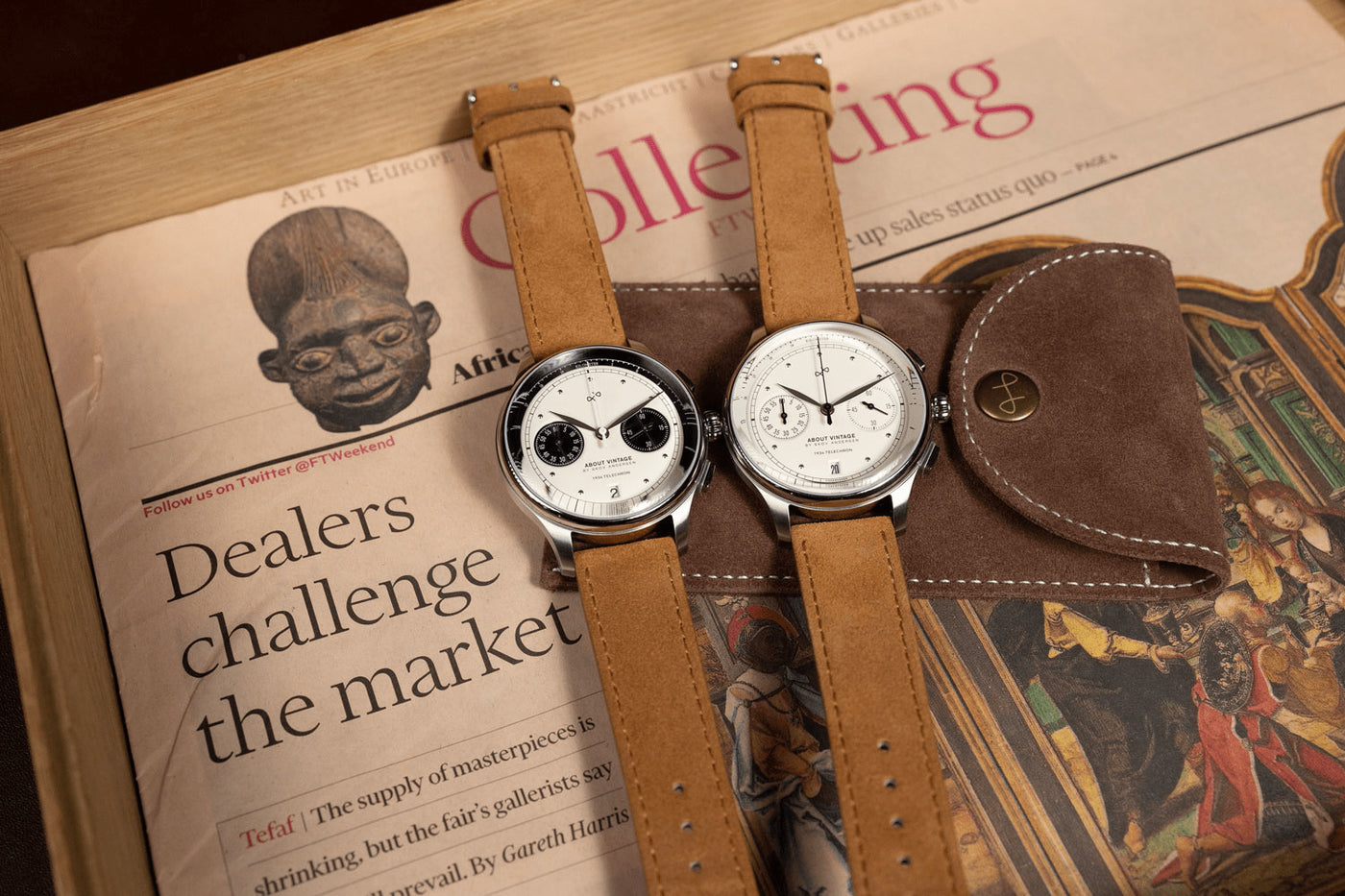 AV86 | Montre ''1934 Telechron'' 42mm - Acier / Blanc cassé