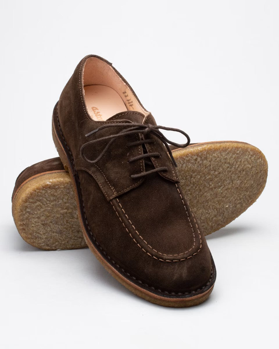 Astorflex | Chaussure derby en daim ''Carlflex'' - Marron foncé