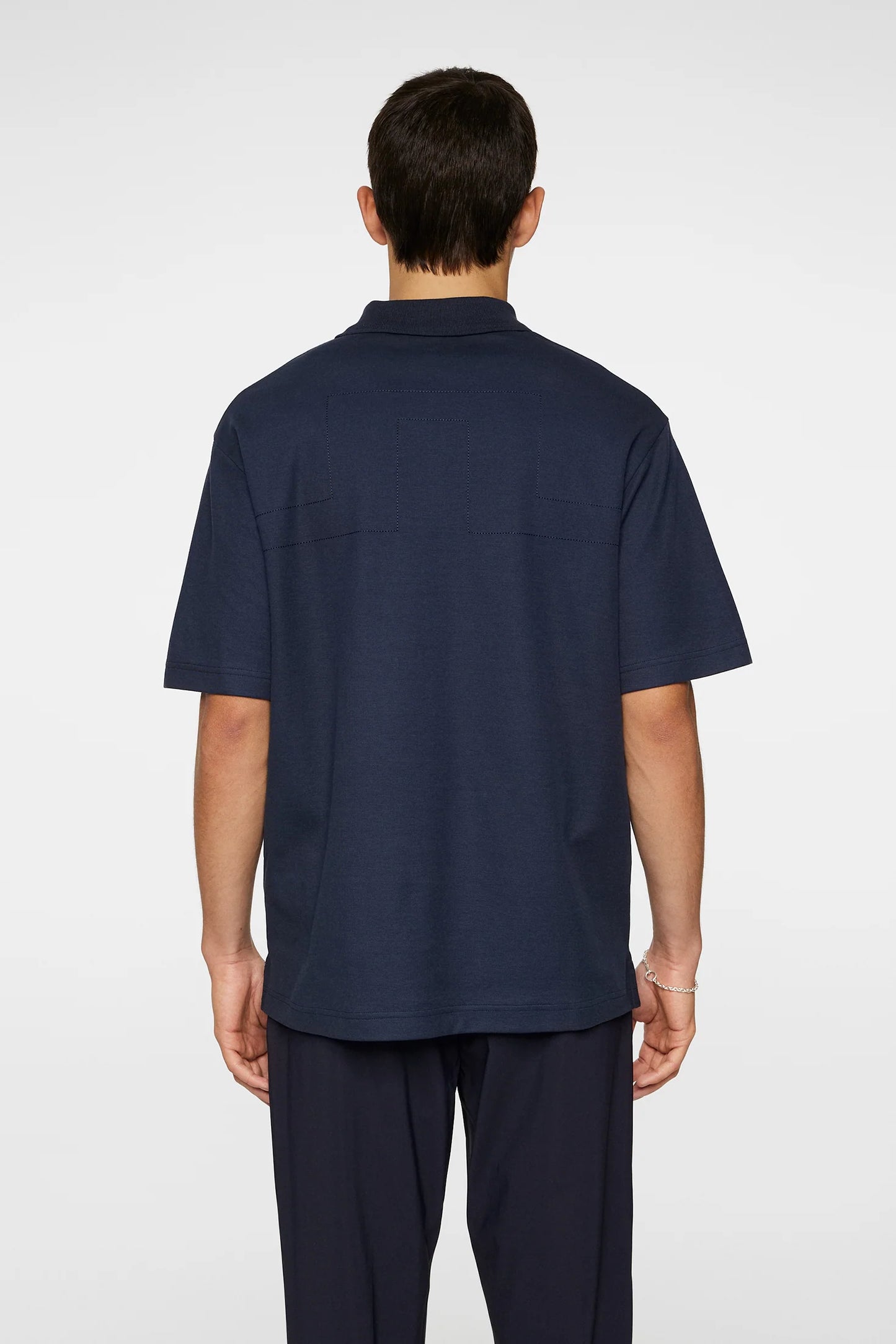 J.Lindeberg | Le polo “Trond” coton piqué - Bleu marin