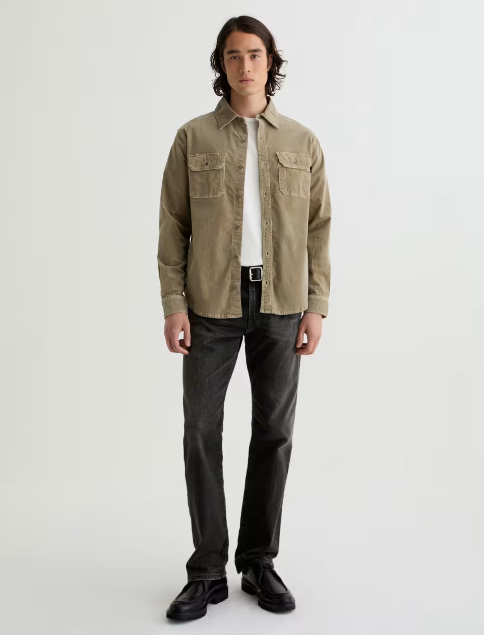 AG Jeans | Chemise en velours côtelé "Curtis" - Taupe