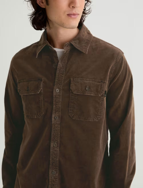 AG Jeans | Chemise en velours côtelé "Curtis" - Brun
