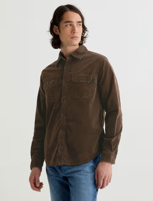AG Jeans | Chemise en velours côtelé "Curtis" - Brun