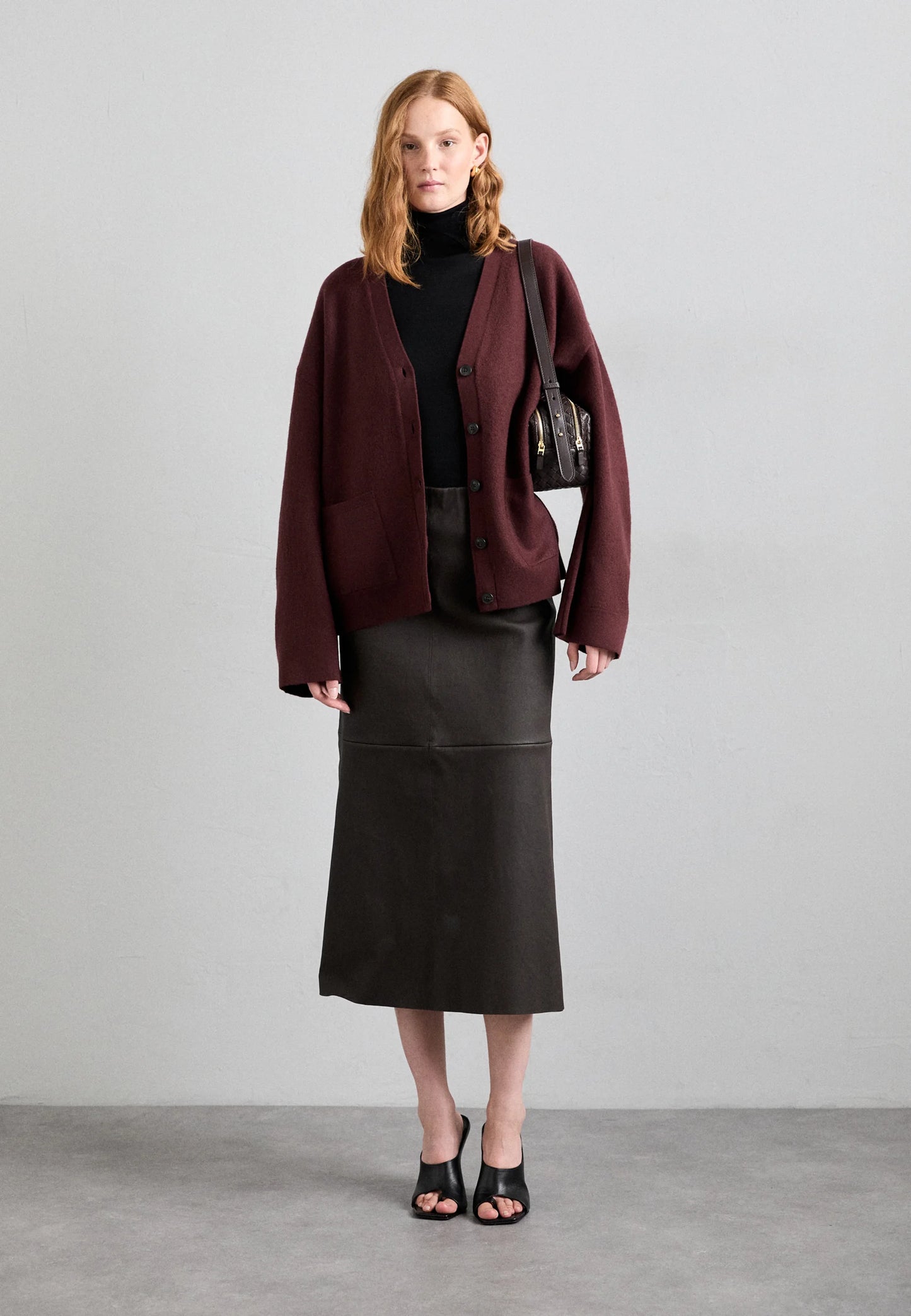 Tiger of Sweden | Le cardigan ''Silvyiya'' en maille coupe ample - Bordeaux