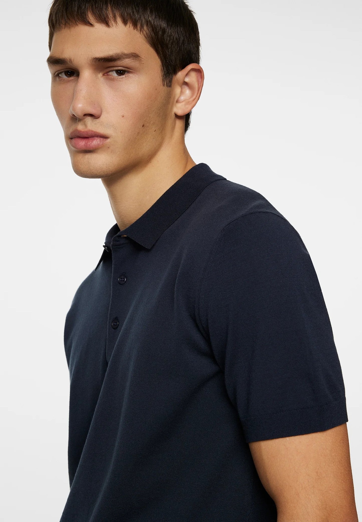 J.Lindeberg | Le polo en maille ''Ridge'' - Marine