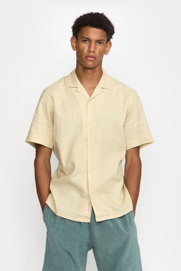 Revolution | Chemise cubaine en lin et coton - blanc cassé