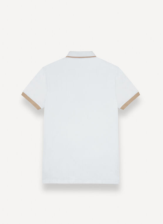 Colmar | Polo en piqué avec détails bicolores - Blanc