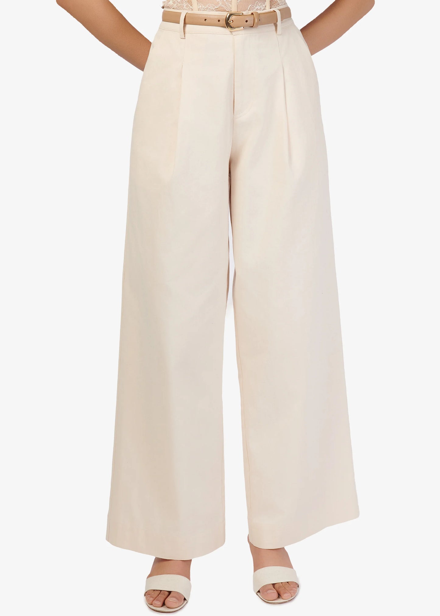 CAMI NYC | Pantalon taille haute "JETTA" - Beige