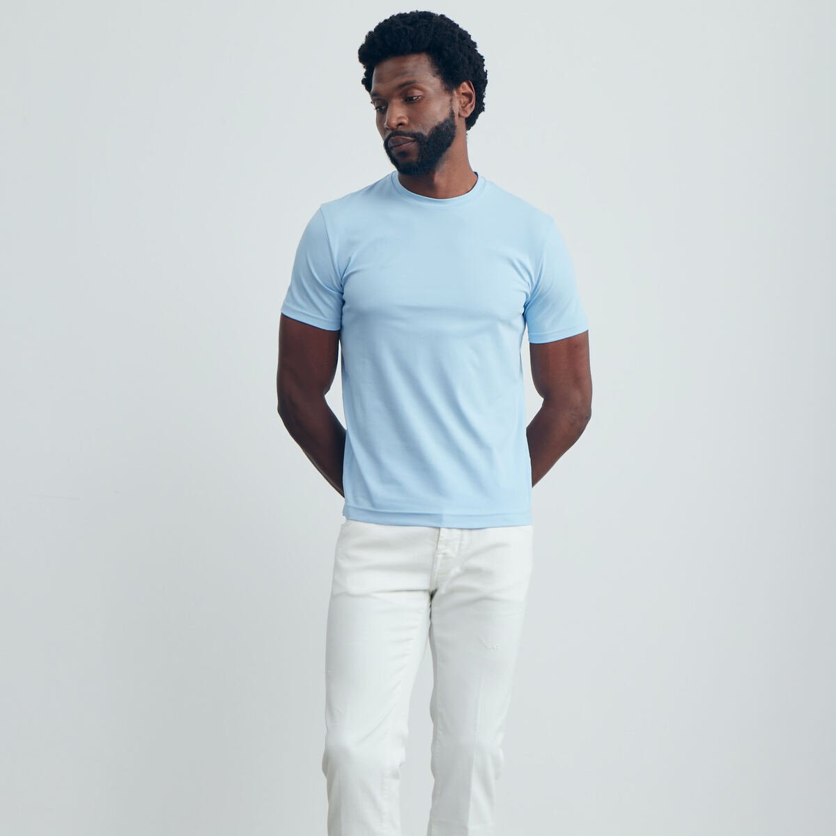 EMANUEL BERG | Le T-shirt ''4-Flex'' - Bleu clair