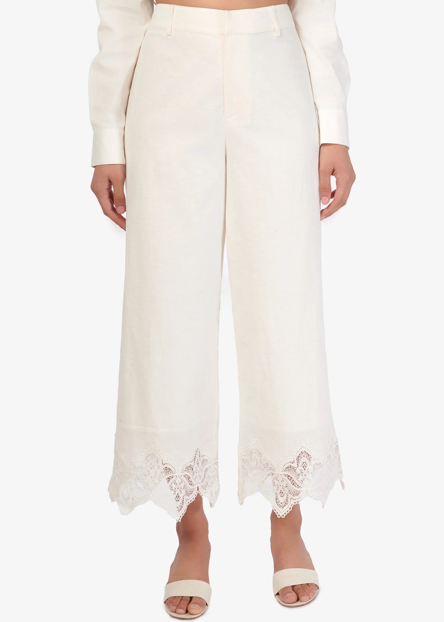 CAMI NYC | Pantalon de lin à taille haute ''Cassia'' - Macadamia