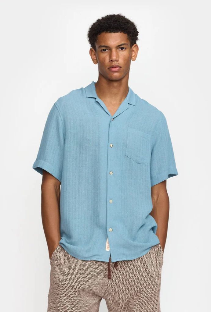 Revolution | Chemise cubaine à manches courtes - Bleu