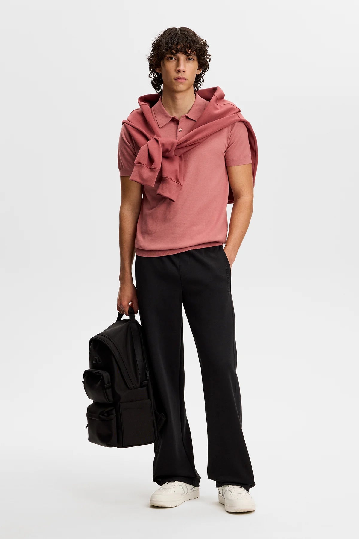 J.Lindeberg | polo à manches courtes "Ridge Knitted" - Rose fanée