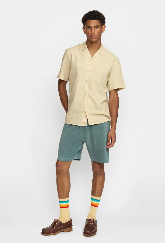 Revolution | Chemise cubaine en lin et coton - blanc cassé