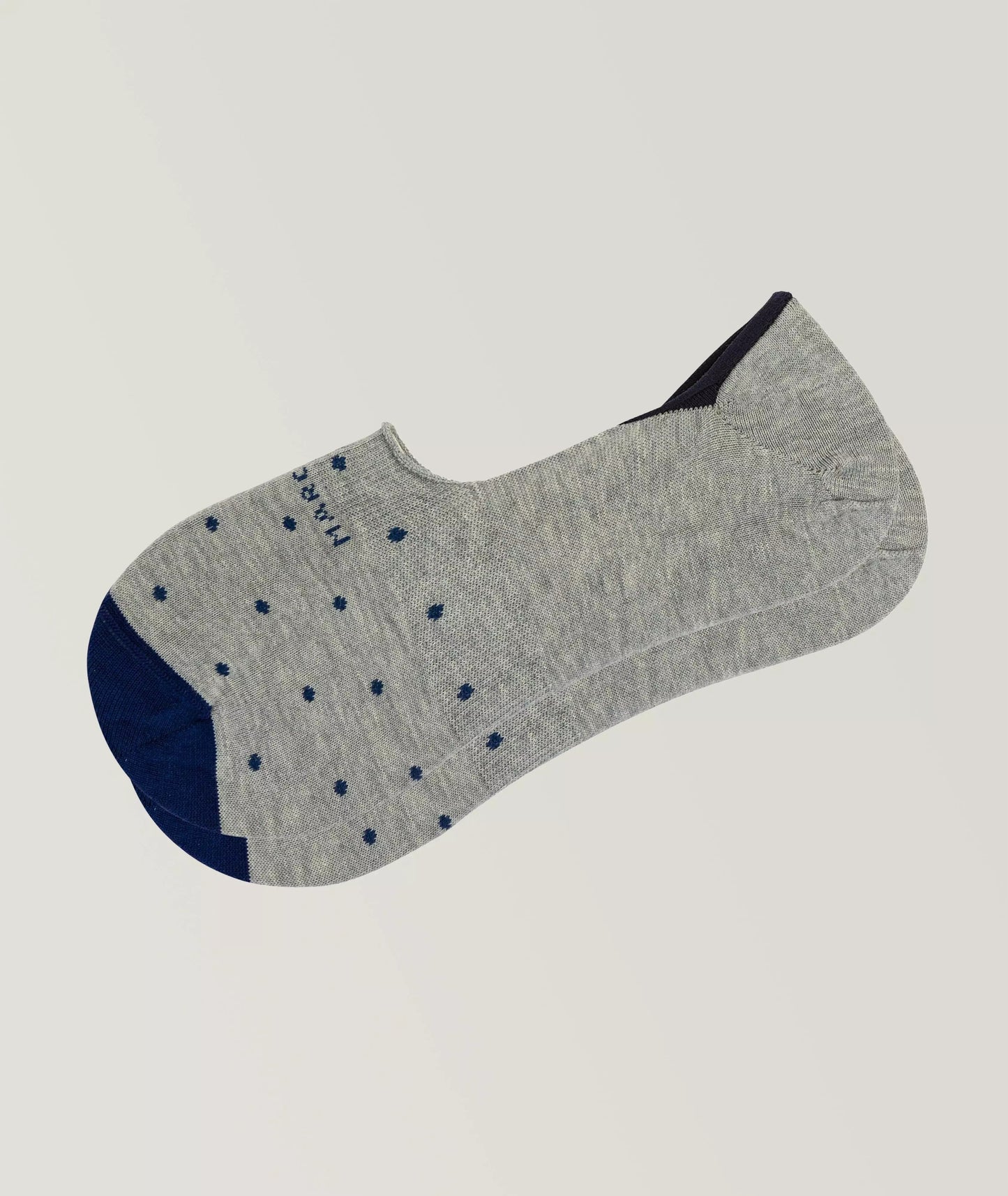 Marcoliani | Chaussettes courtes Invisible Touch motifs à pois - Gris/Marine