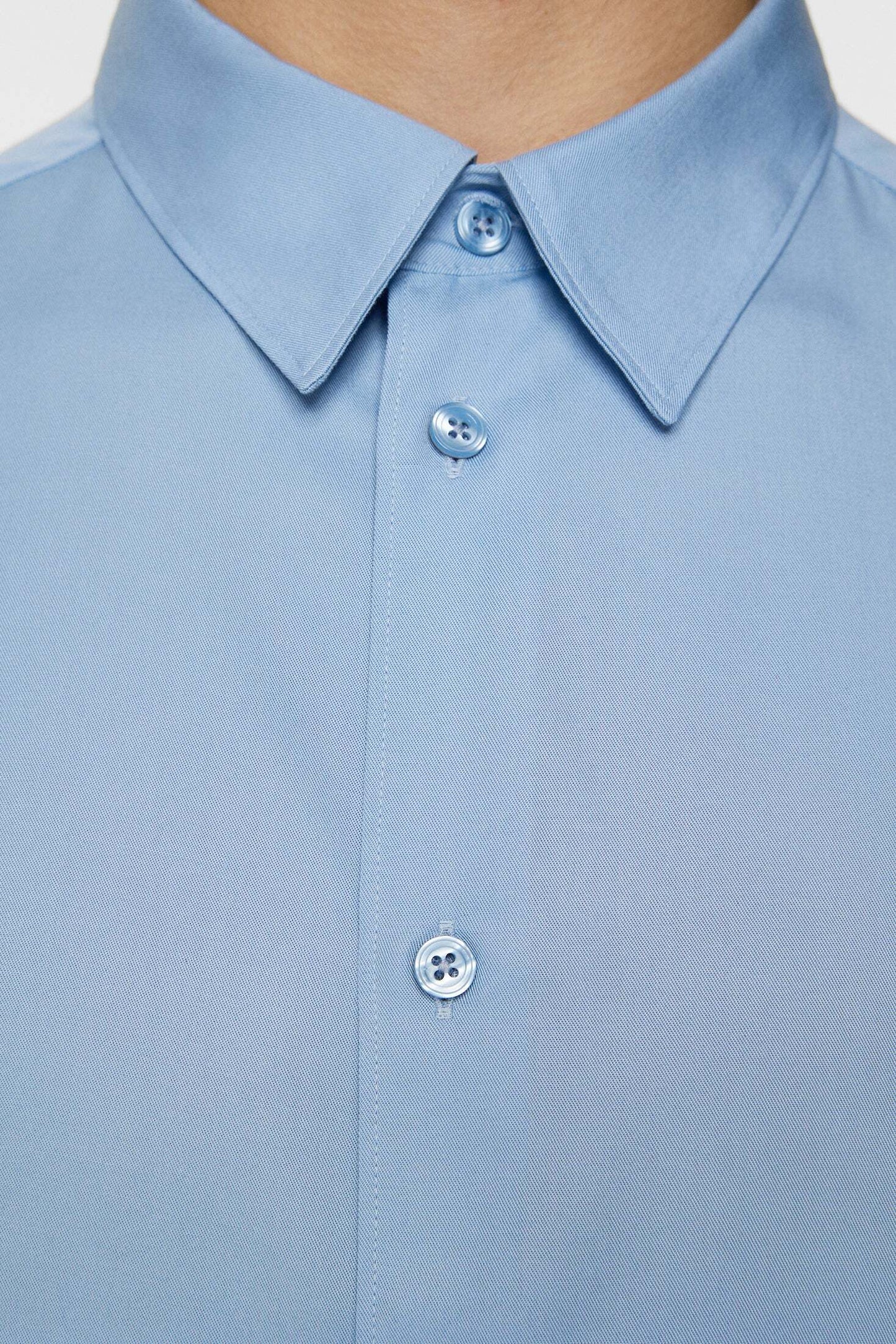 J.Lindeberg | Chemise slim à manches longues Comfort Tencel - bleu