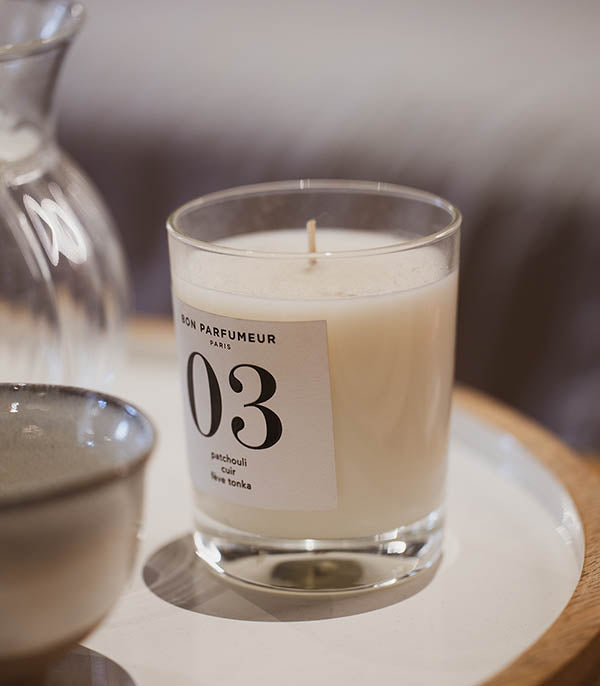 Bon Parfumeur | Bougie 03 Patchouli, Cuir et Fèves de Tonka