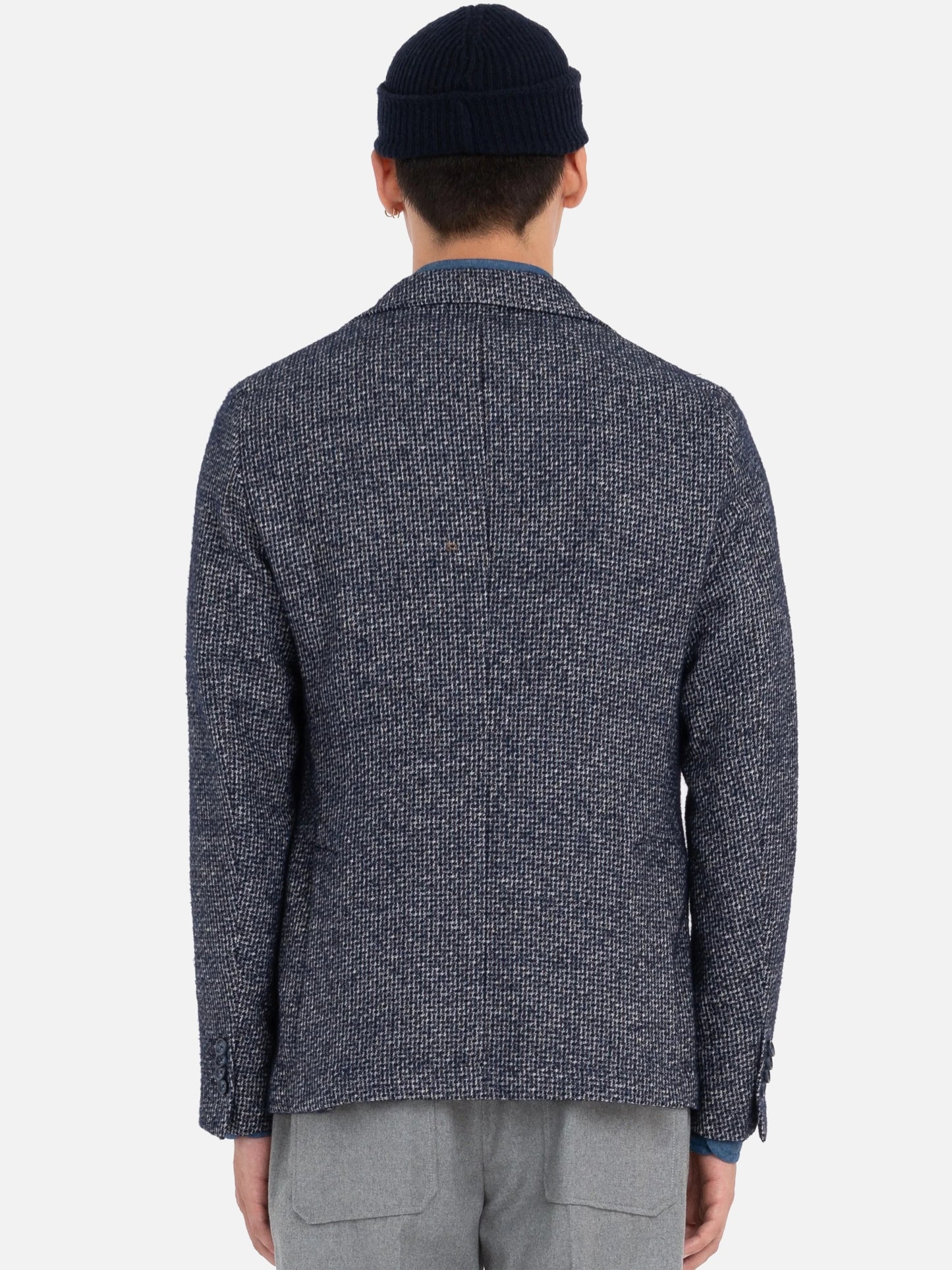 Manuel Ritz | Veston En Tweed - Bleu et Maron