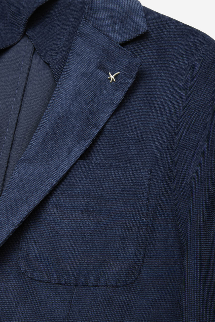 AT.P.CO | Blazer en velours côtelé stretch ''GEGE' - Bleu