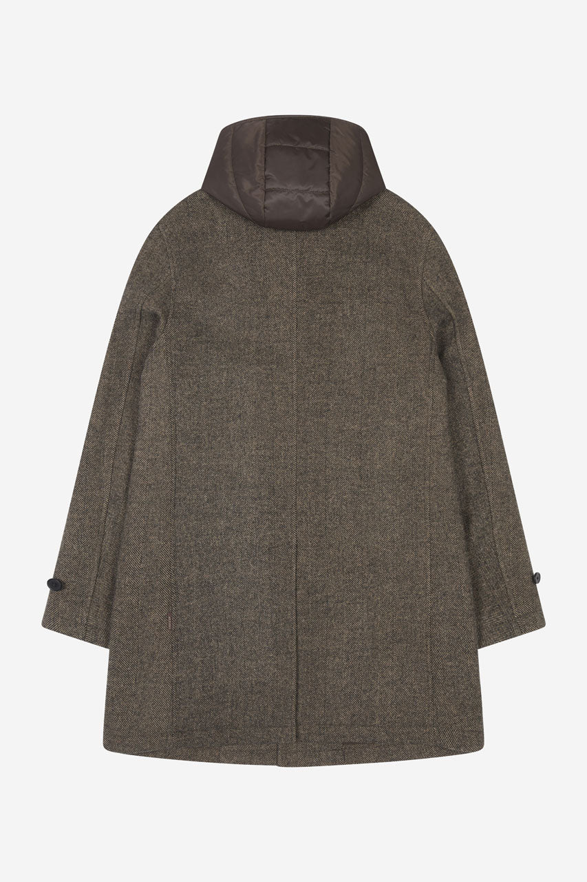 AT.P.CO | Manteau ''Martinez'' chevrons capuche amovible - Marron