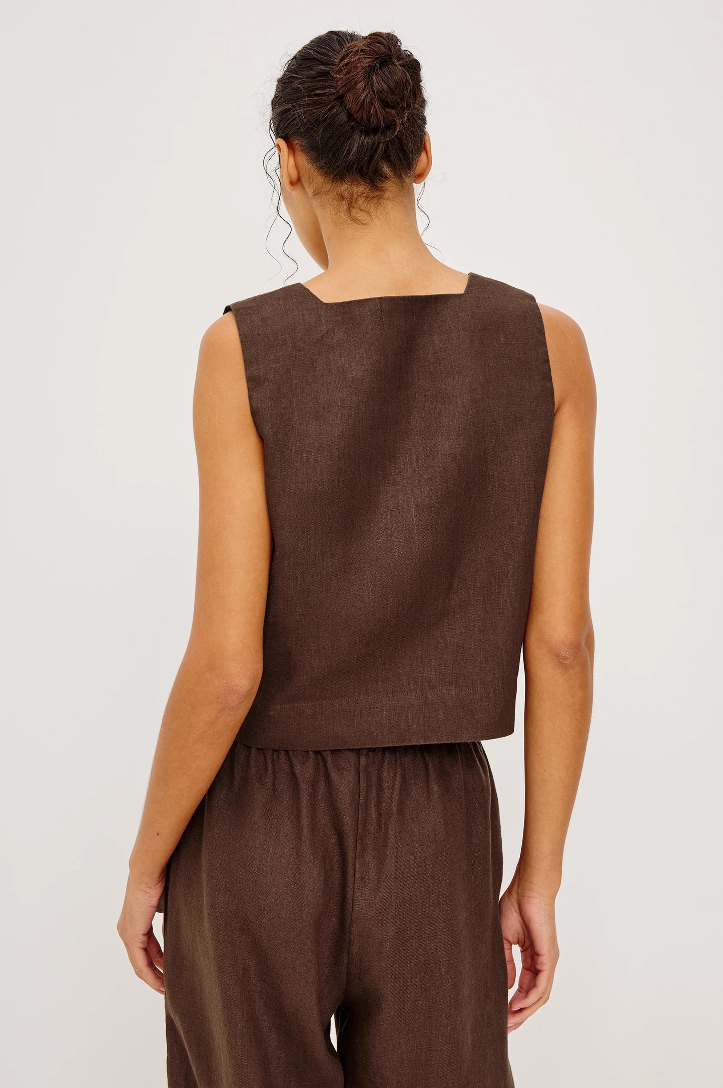 Rails | Le crop top en lin ''Akira'' - Espresso