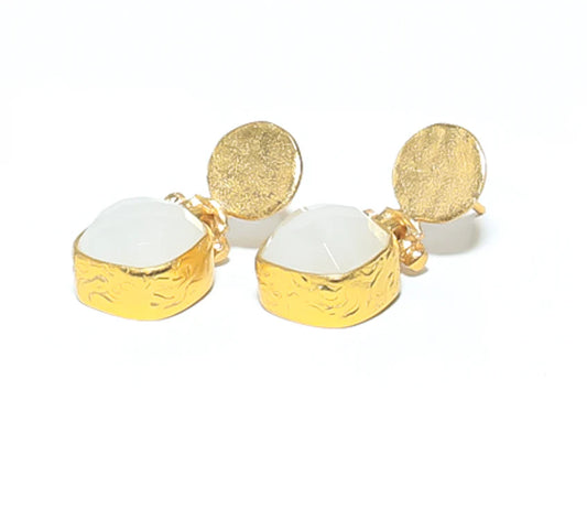RM KANDY | Boucles d'oreilles pendantes pierre de lune Céline