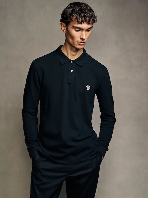 Paul Smith | Polo avec logo Zebra manches longues - Noir
