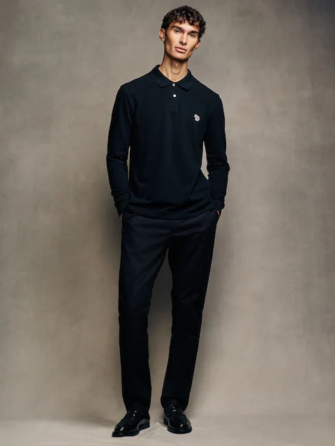 Paul Smith | Polo avec logo Zebra manches longues - Noir