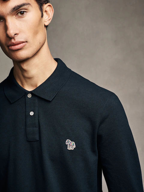 Paul Smith | Polo avec logo Zebra manches longues - Noir