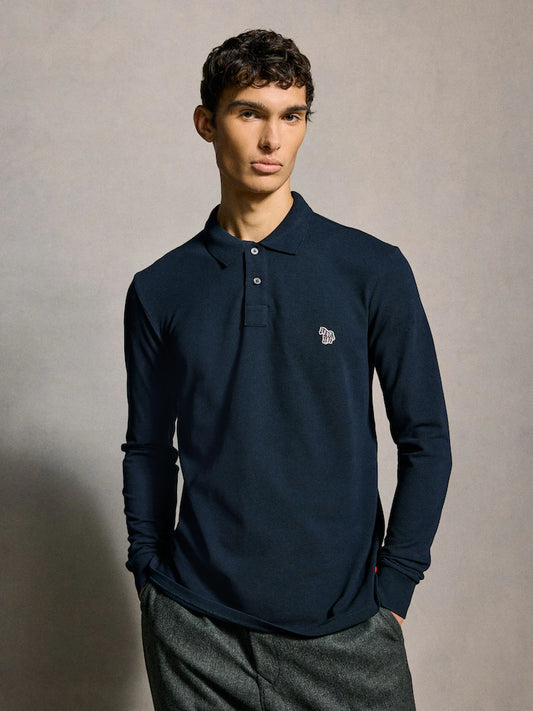 Paul Smith | Polo avec logo Zebra manches longues - Marine