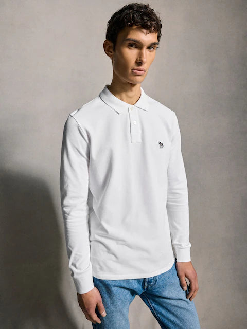 Paul Smith | Polo avec logo Zebra manches longues - Blanc