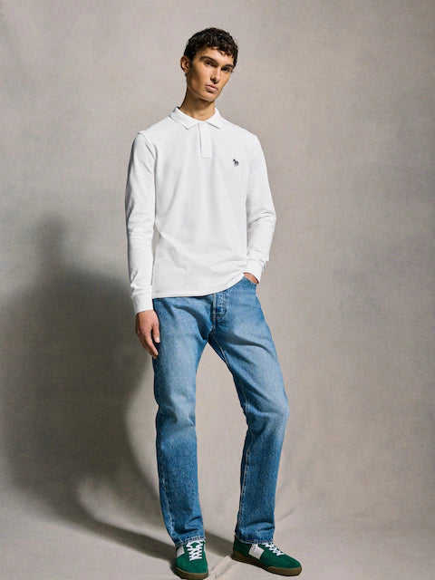 Paul Smith | Polo avec logo Zebra manches longues - Blanc