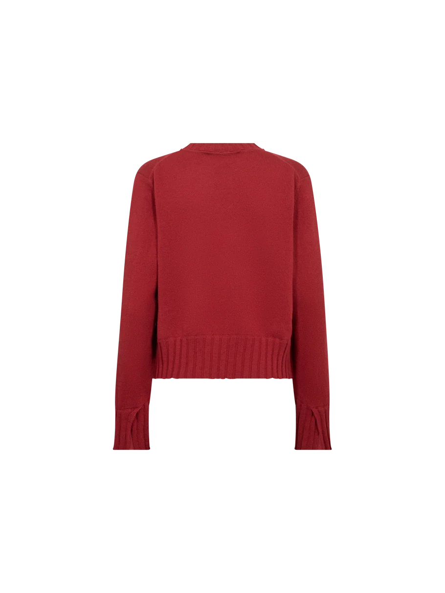Mos Mosh | Pull en cachemire à col rond 'Moria' | Rouge