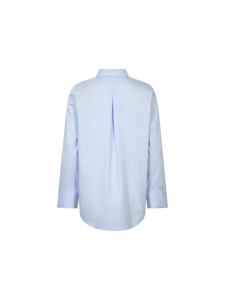 Mos Mosh | Chemise en twill de coton 'Winola' | Bleu Pâle