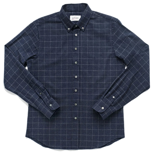 Outclass | Chemise classique en flanelle à carreaux - Bleu Marine