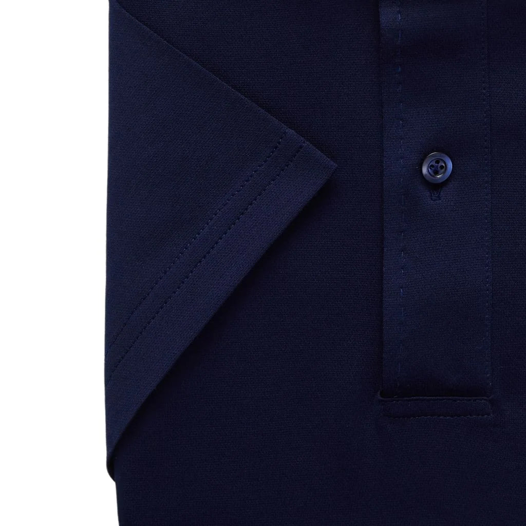 EMANUEL BERG | Le polo en maille jacquard texturée - marine