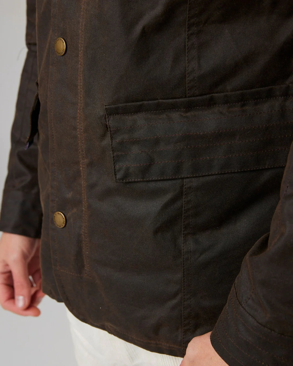 Peregrine | La veste en coton ciré ''Bexley'' - Brun