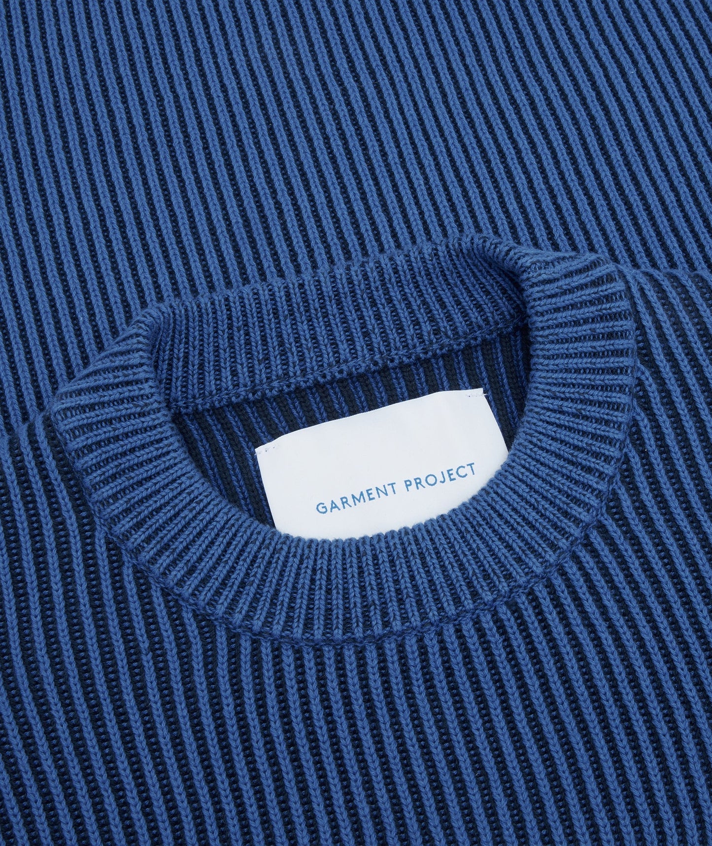 Garment Project | Pull boxy en tricot de coton bicolore - bleu/marine