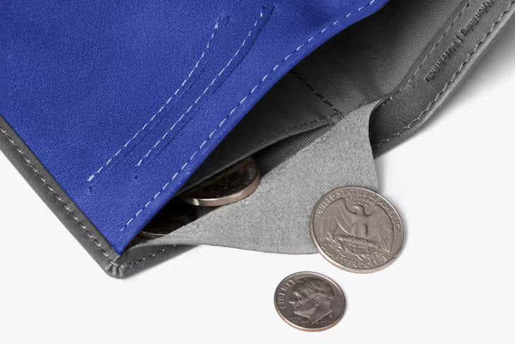 Bellroy | Portefeuille Note Sleeve - Gris Charbon/Bleu Cobalt