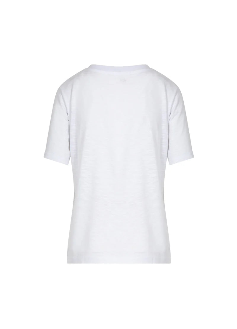 Coster | T-shirt avec écusson - Blanc/ vert