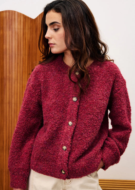 FRNCH | Cardigan "SELRIK" - Bordeaux