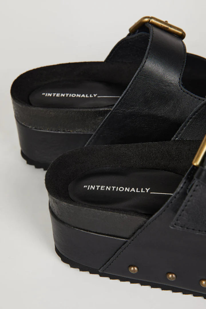 "INTENTIONALLY | Sandale à platforme "COOPER-2" - Noir