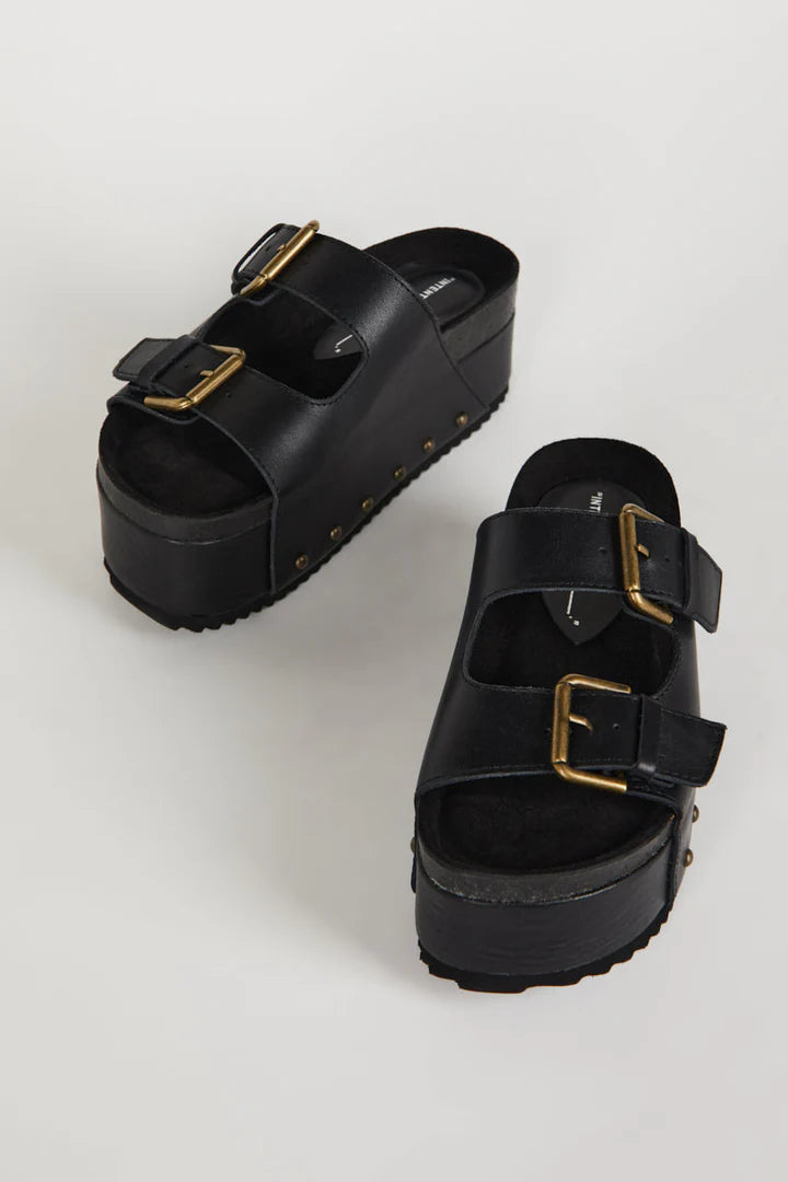 "INTENTIONALLY | Sandale à platforme "COOPER-2" - Noir
