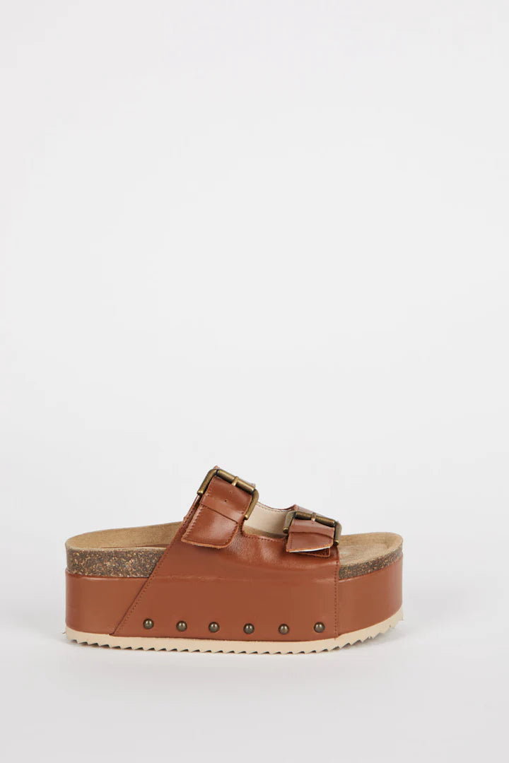 "INTENTIONALLY | Sandale à platforme "COOPER-2" - Marron