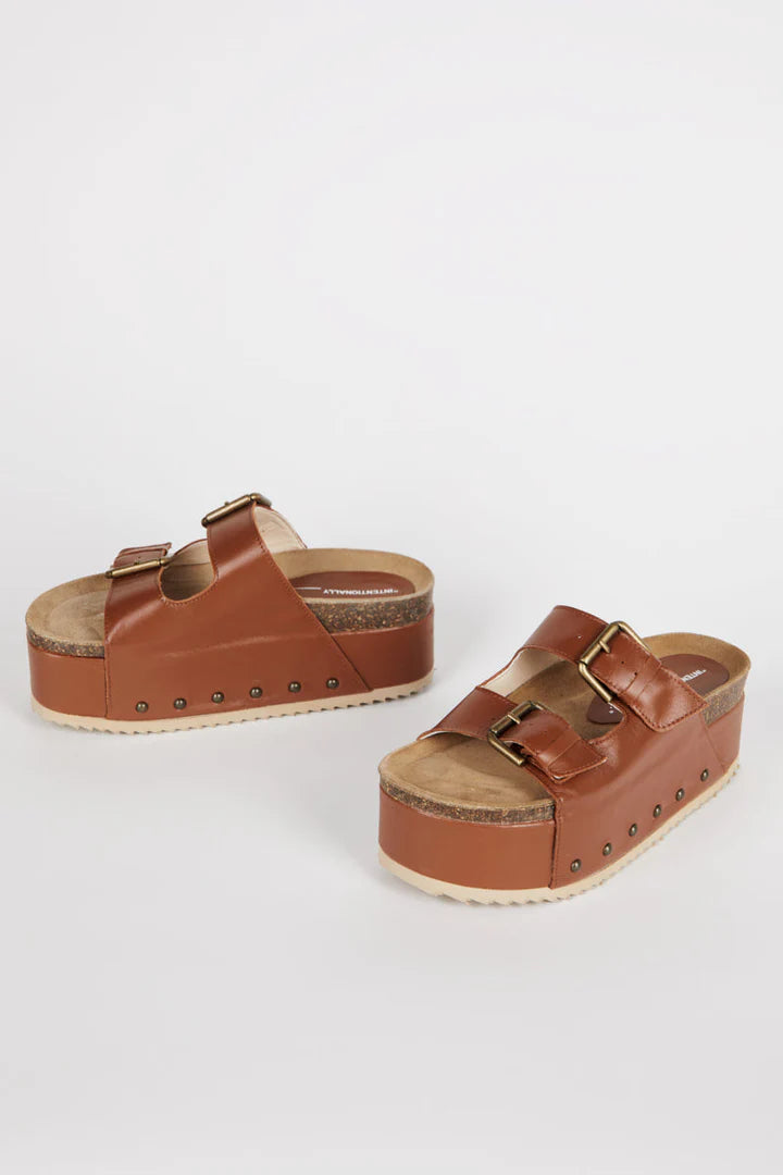 "INTENTIONALLY | Sandale à platforme "COOPER-2" - Marron