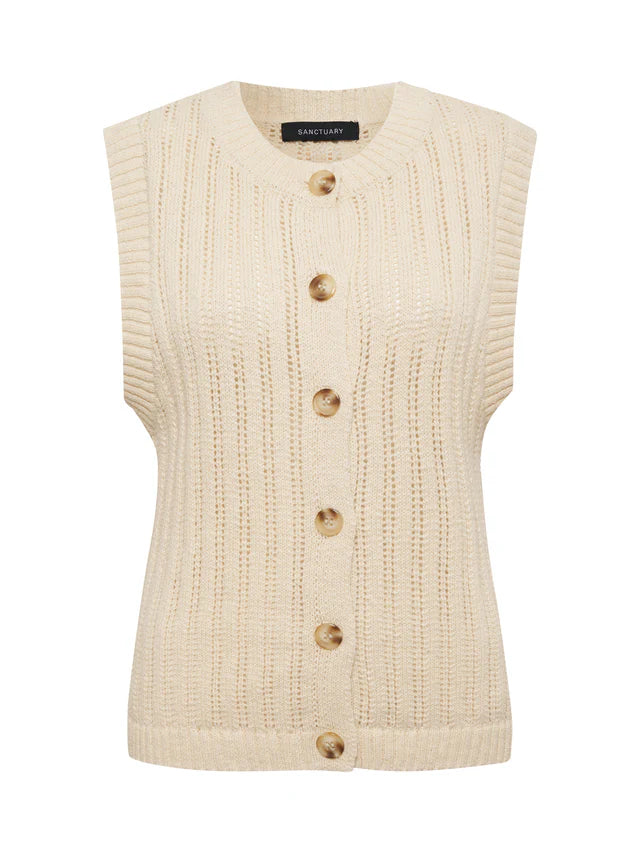 Sanctuary | Top "POINTELLE SHELL" - Beige