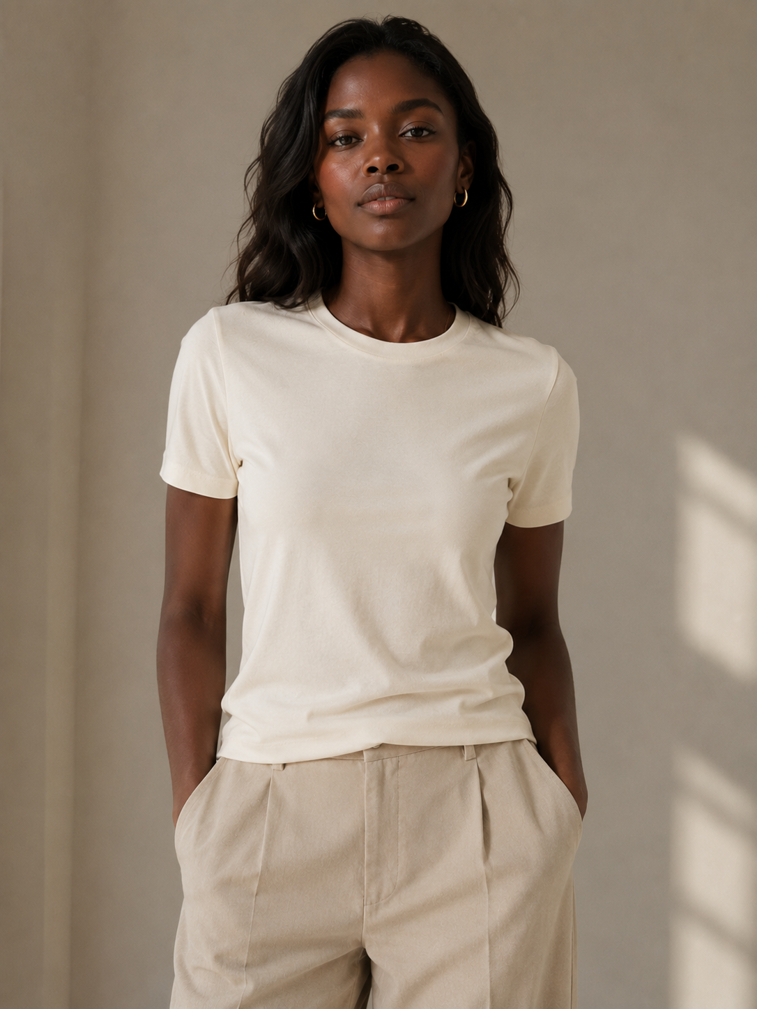 CIRCOLO 1901 | T-shirt 'Slim Fit'| Crème