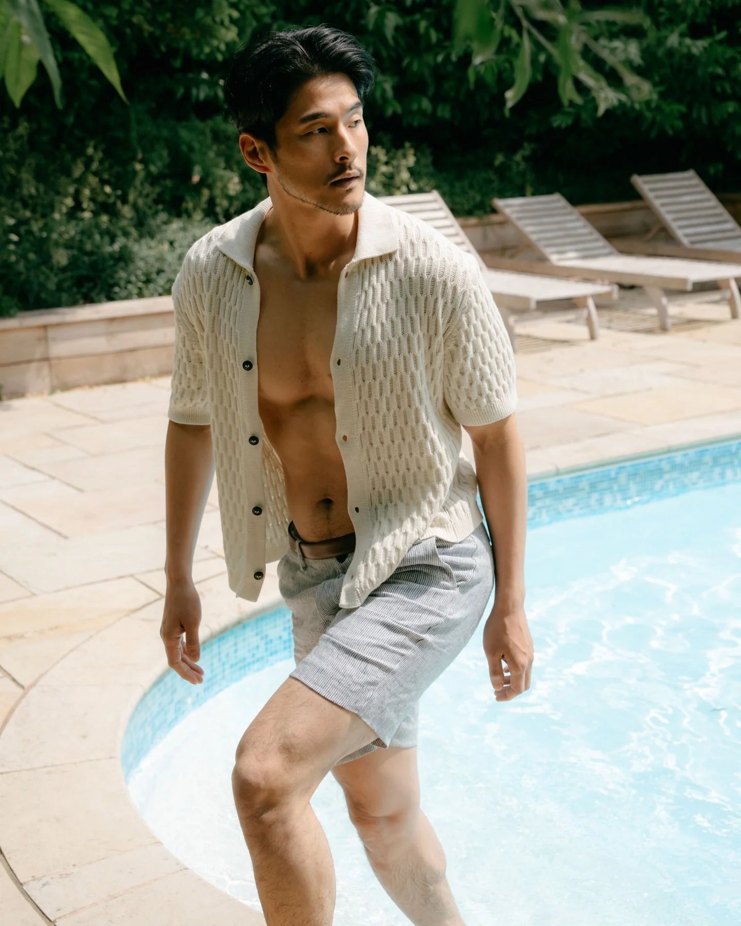 Peregrine | Chemise en maille de coton ''Cove'' - Blanc