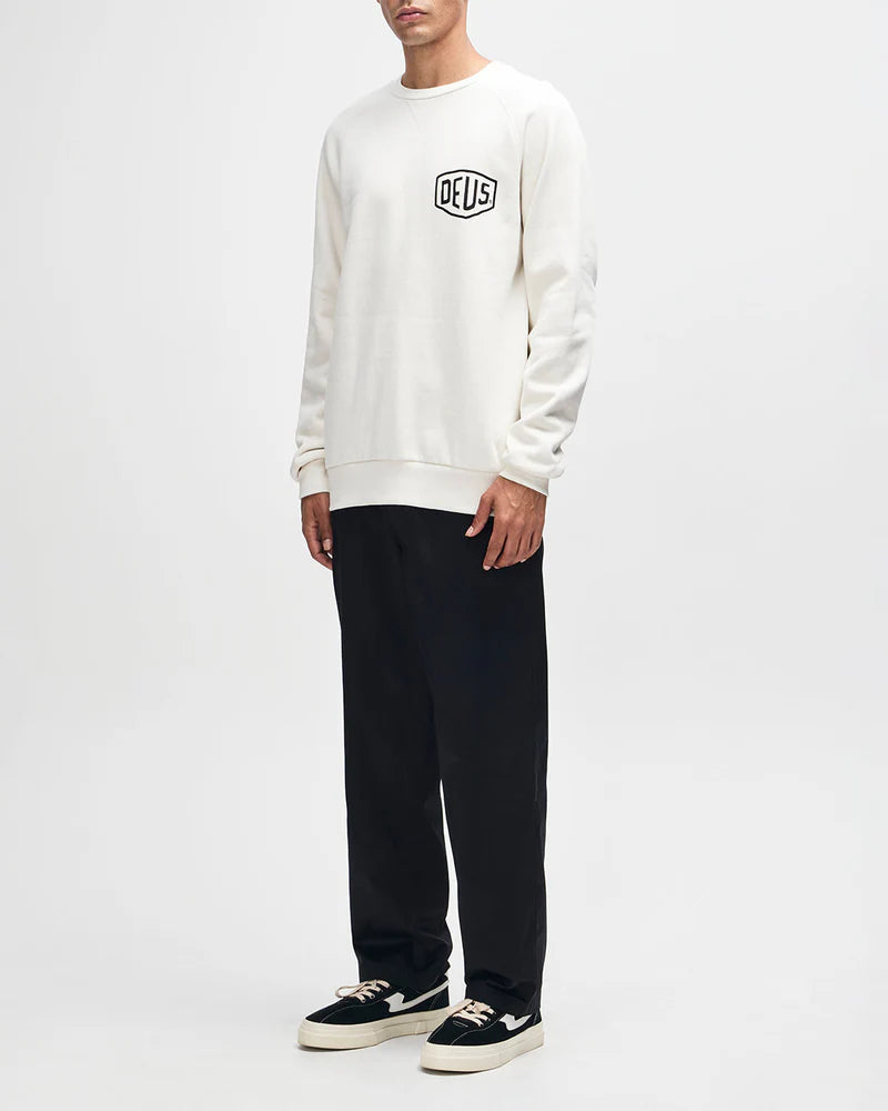 Deus Ex Machina | Sweat-shirt col rond ''Biarritz Address'' - Blanc sale
