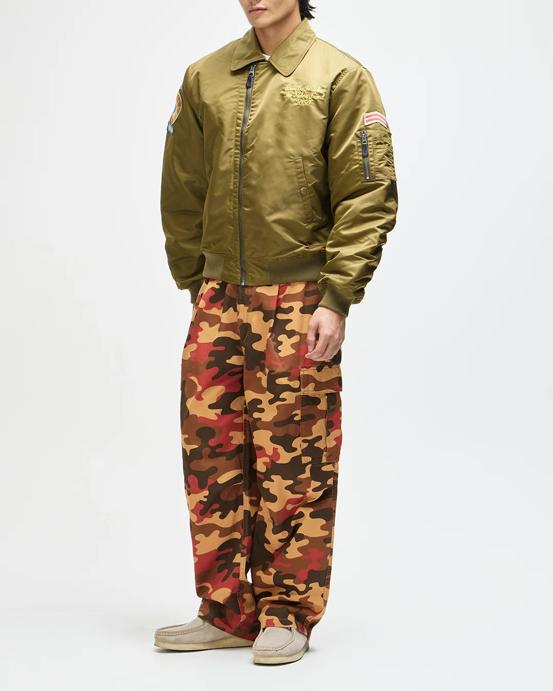 Deus | Manteau aviateur "Monty" - Vert olive